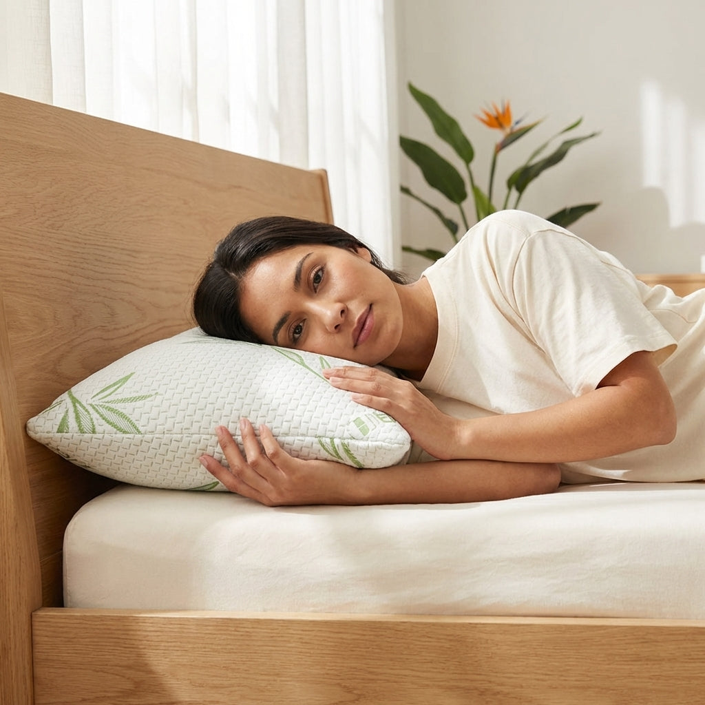 Almohada Ortopédica Viscoelástica de Bambú | Memory Foam Ergonómica
